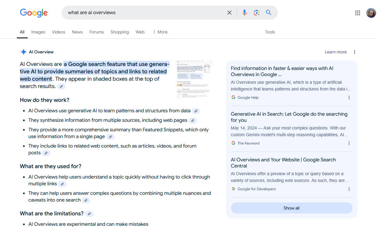 Google AI Overview